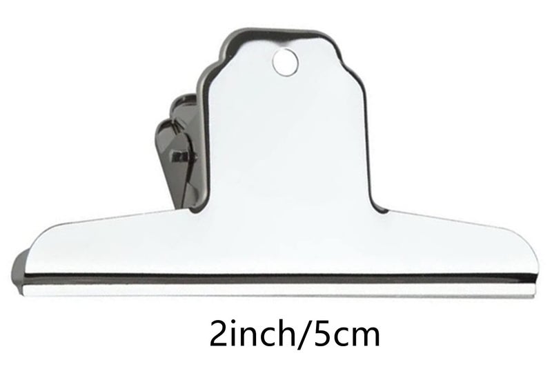 XMHF 7inch Large Bulldog Clip, Silver Stainless Steel File Money Binder Clips Clamps Metal Food Bag Paper Clips for Home Office School Paper Supplies 4Pack - Image 2